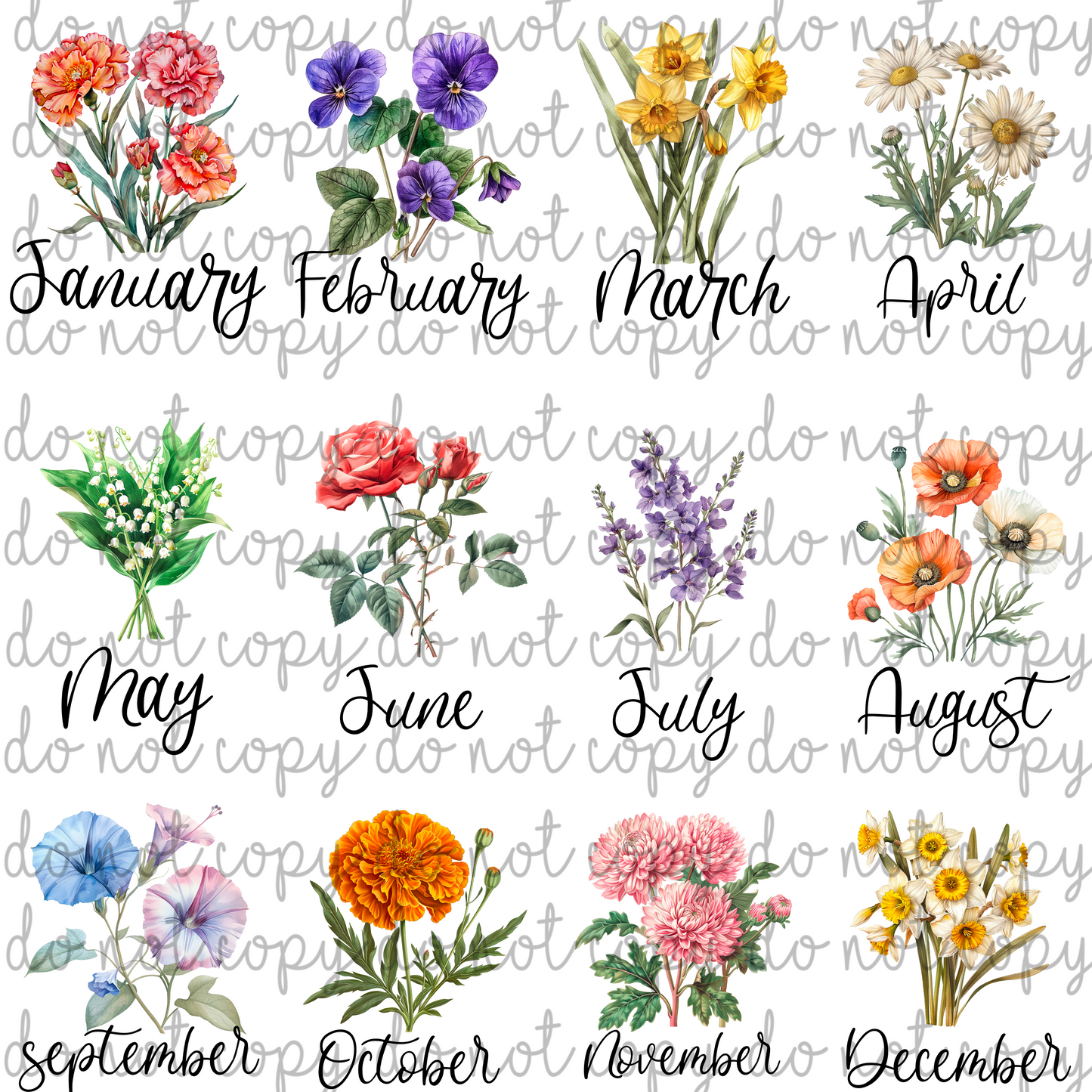Birth Month Flower Pocket Tee