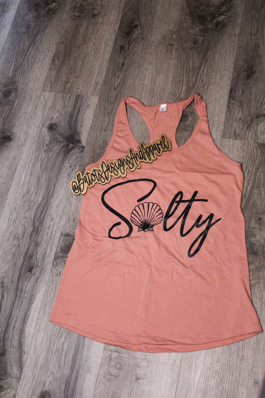 Salty Womens Tank ( light mauve)