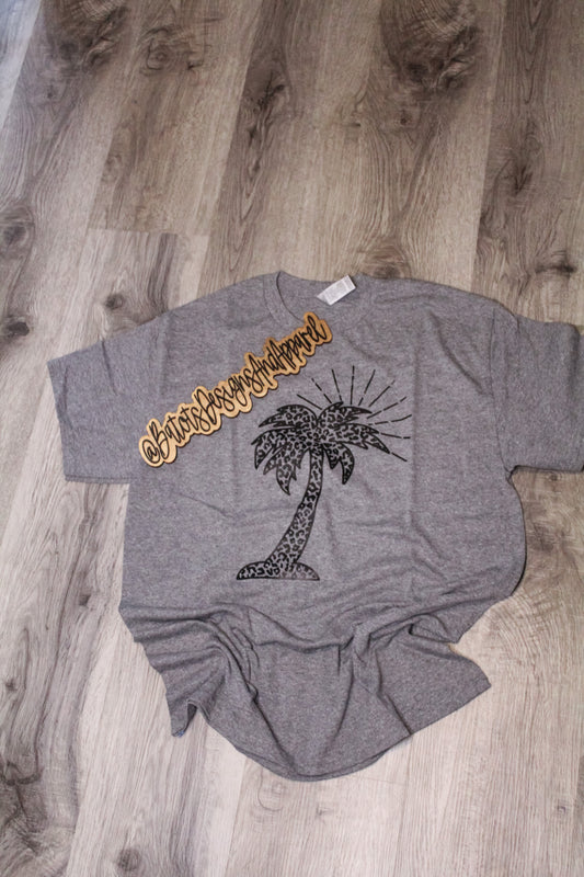 Cheetah print palm tree