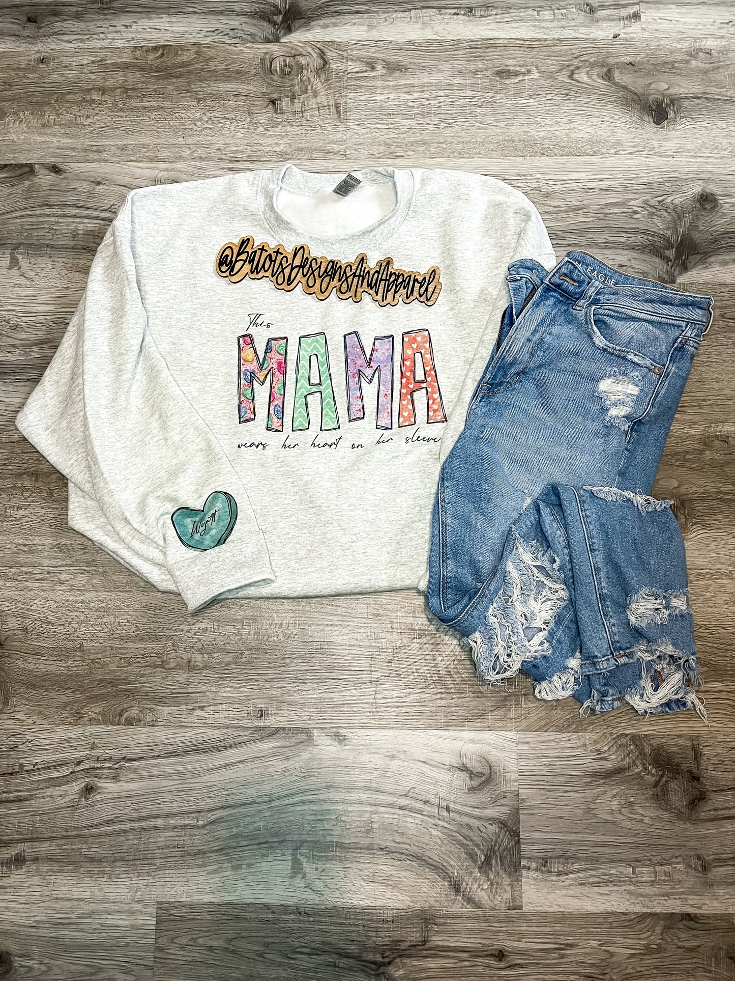 this "mama" wears her heart on her sleeves