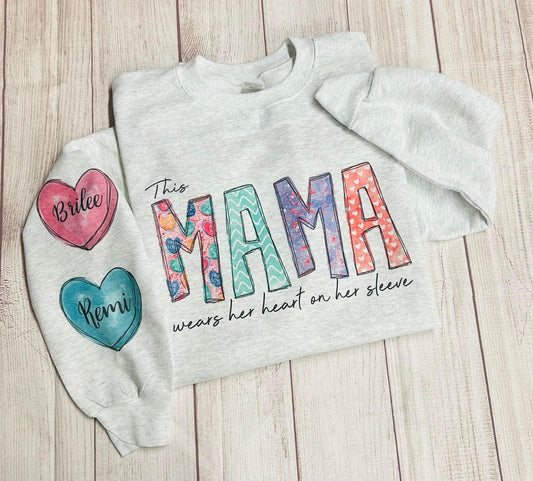 this "mama" wears her heart on her sleeves