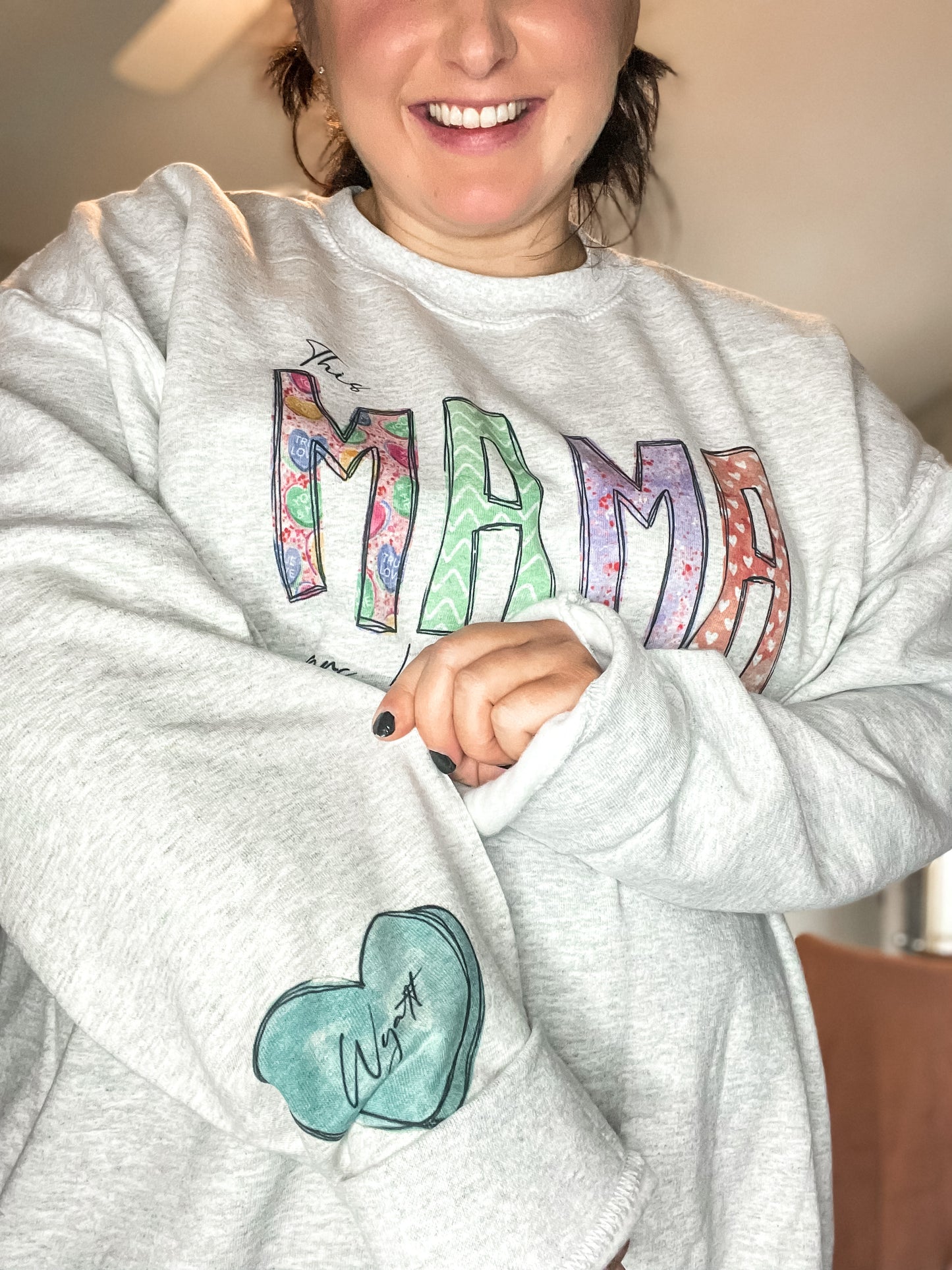 this "mama" wears her heart on her sleeves